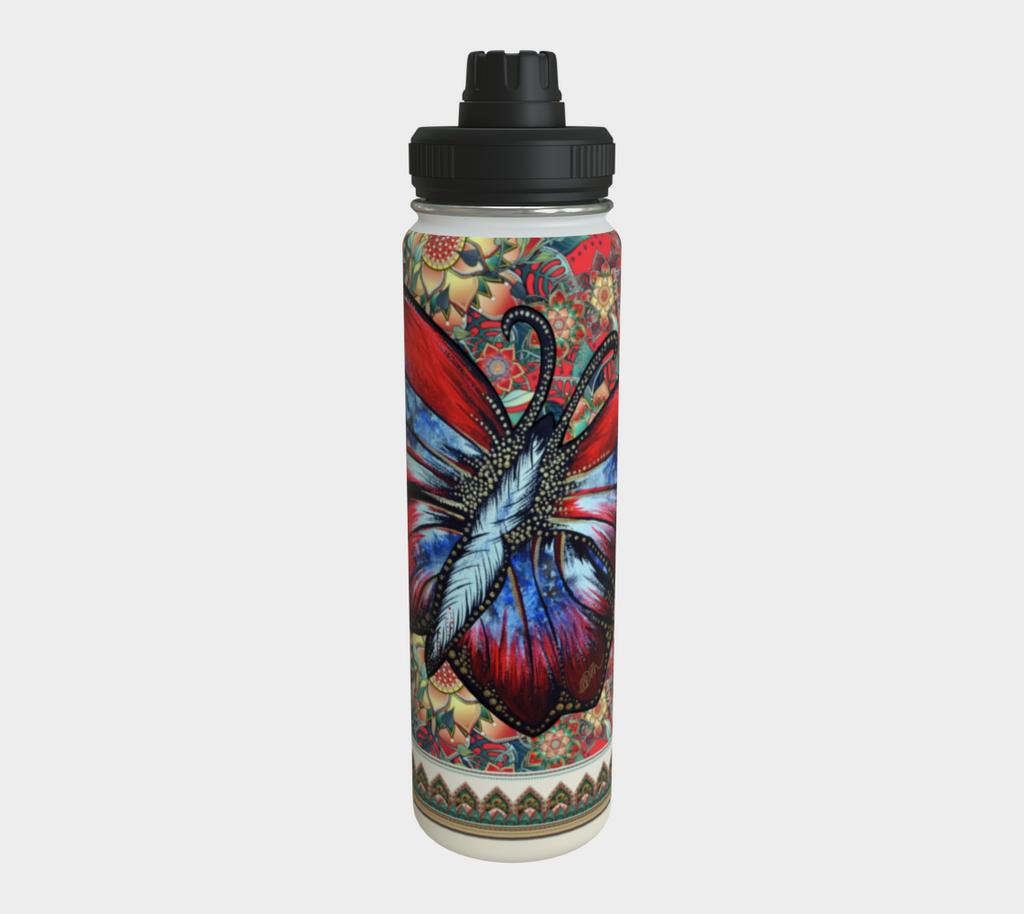 BUTTERFLY FREEDOM TROPICAL WATER BOTTLE