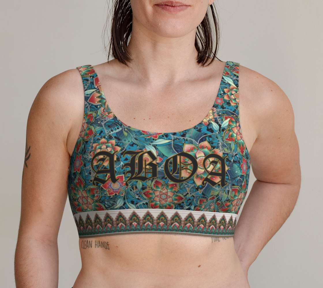 TEAL TROPICAL BRALETTE