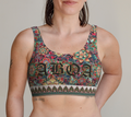 CORAL JAGUAR TROPICAL BRALETTE