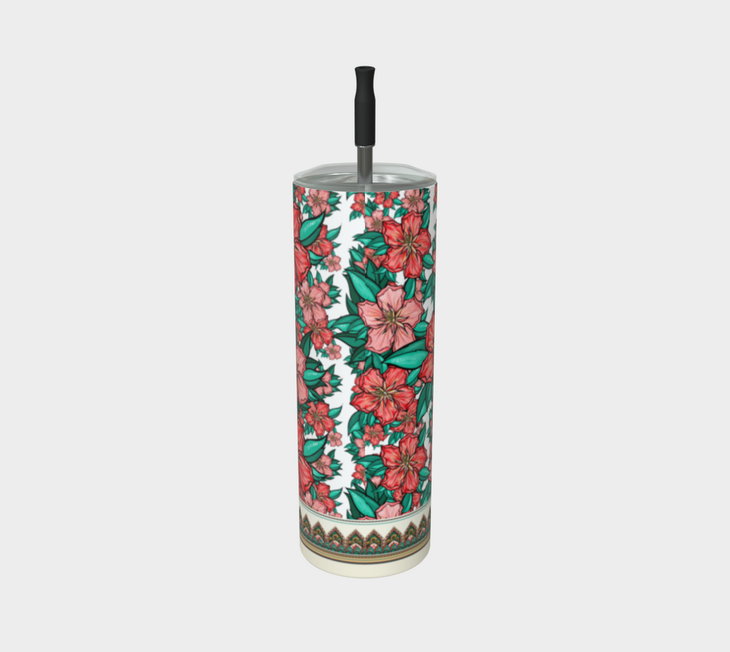 HIBISCUS WHITE TUMBLER