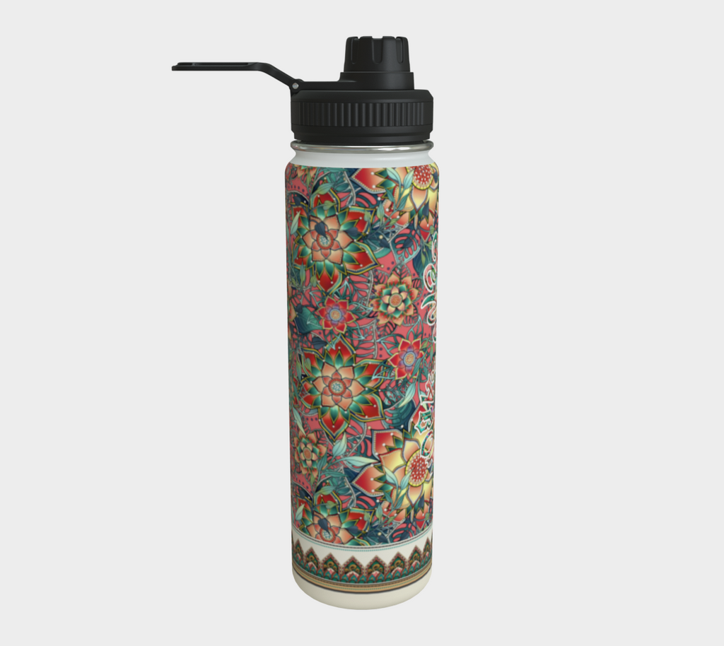 INTENTIONAL PINK TROPICAL WATER BOTTLE