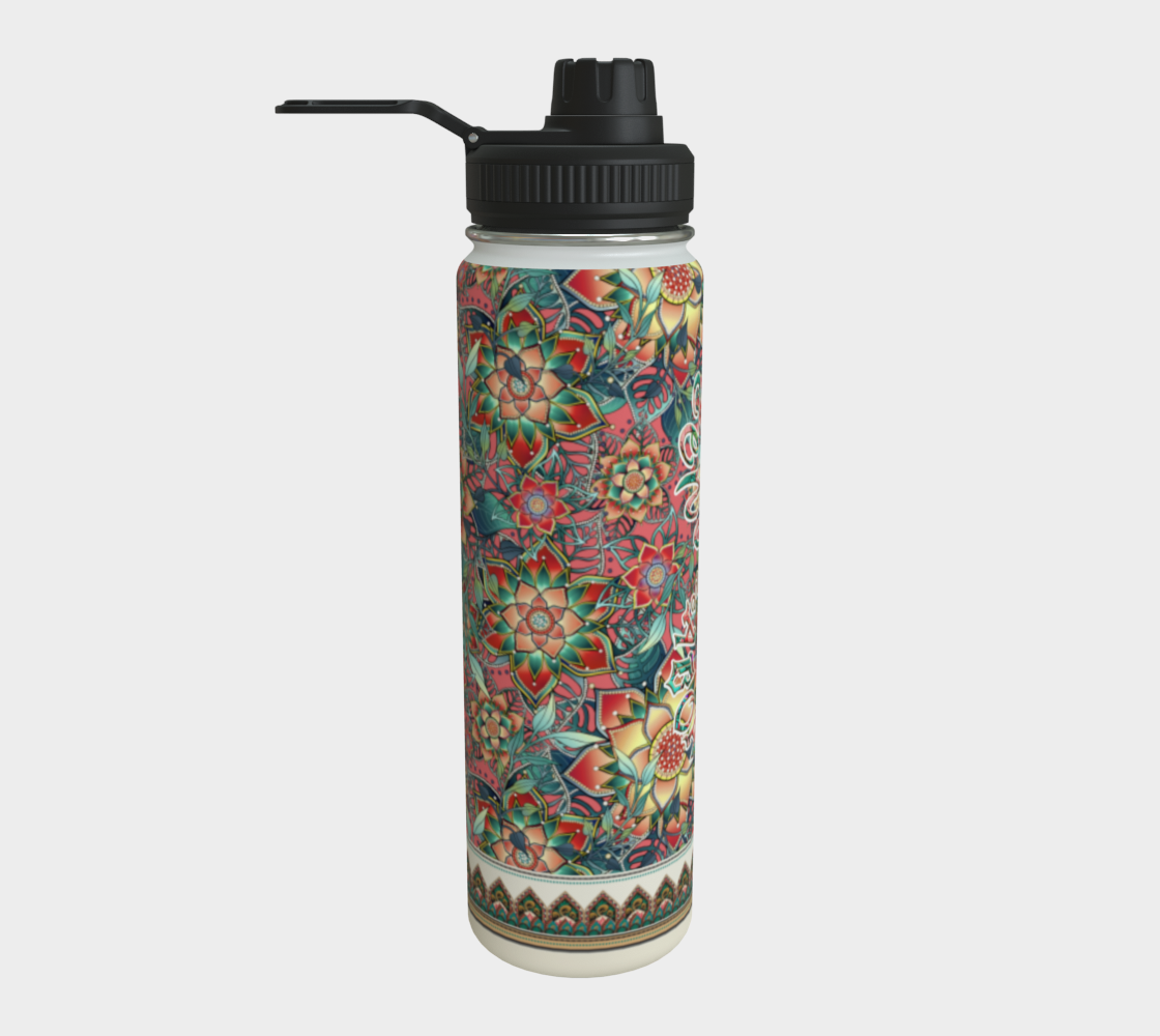 INTENTIONAL PINK TROPICAL WATER BOTTLE