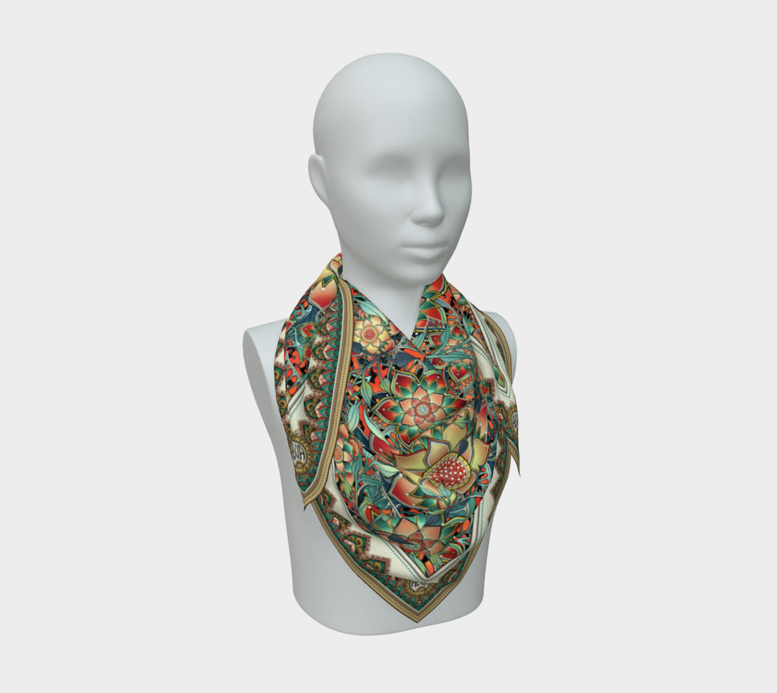 ORANGE JAGUAR TROPICAL SCARF