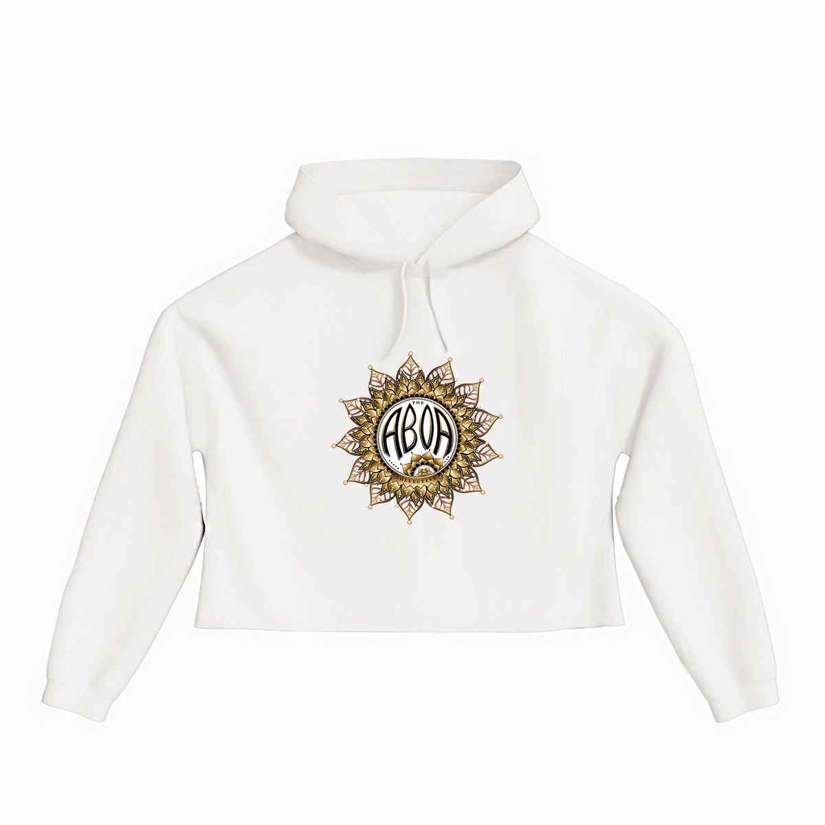 lifestyle apparel, casual clothing, logo tee, unisex, cropped hoody, hoody, fleece, winter looks,winter wear, winter fashion, streetwear, mandala, vector drawing, gold
