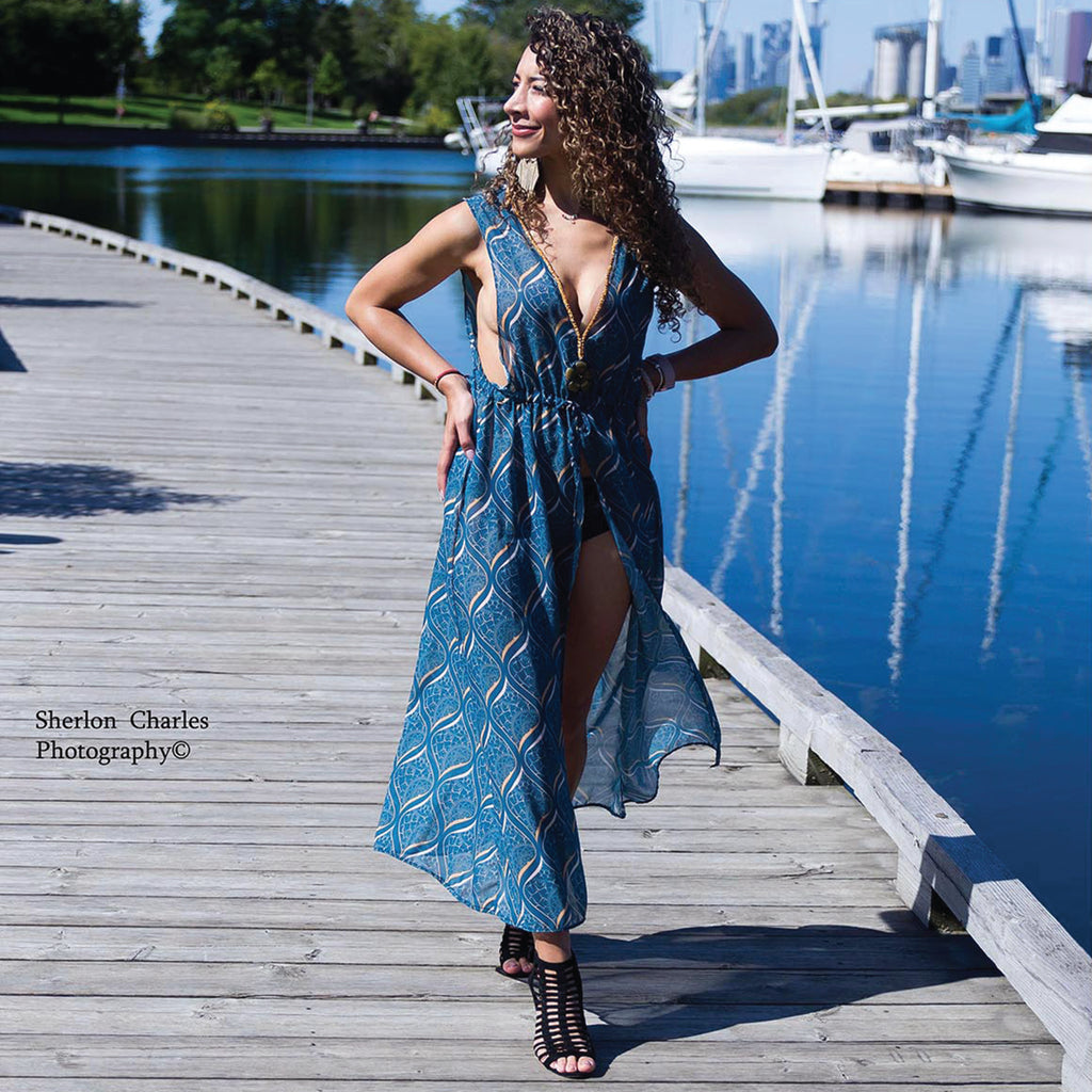 dress, cover up, swimwear, beachwear, resort wear, pattern design, textile design, handmade, couture, boho look, boho style, wanderlust, fashion photography