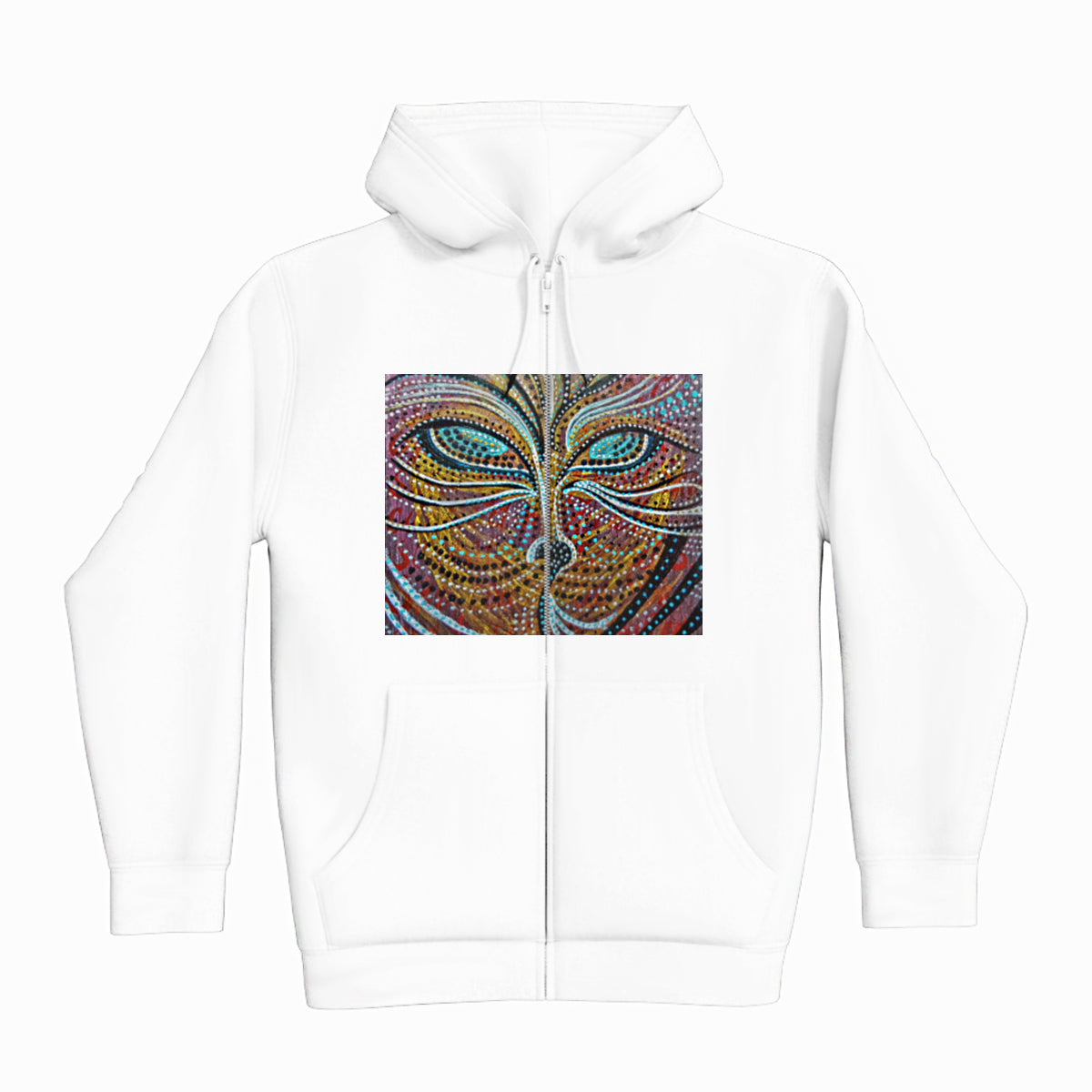 lifestyle apparel, casual clothing, unisex, stippled ink, ink art, pointillism, dot work, animal art, fox, portrait, abstract portrait, pointillism, hoodie, hoodie, hoody season, fleece, winter looks, winter fashion, winter wear, streetwear