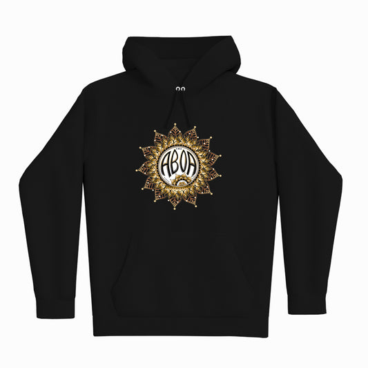 lifestyle apparel, casual clothing, logo tee, unisex, hoody, hoody season, fleece, winter looks, winter wear, winter fashion, streetwear, mandala, vector drawing, digital, gold