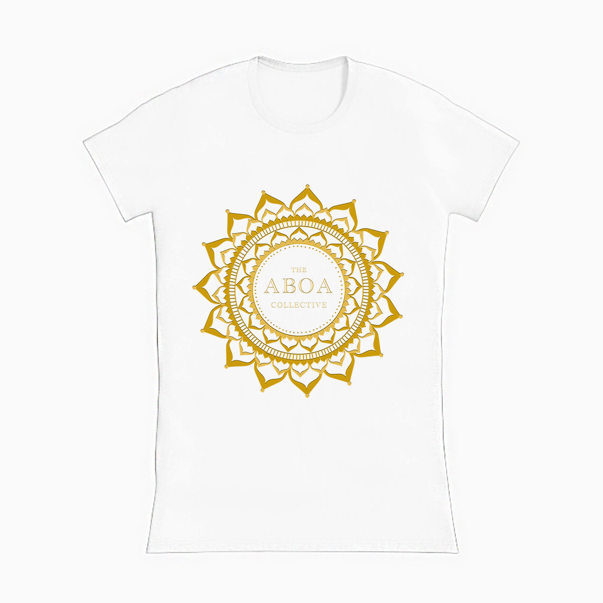 t-shirt, tees, lifestyle apparel, casual clothing, logo tee, women's teem slim fit, t-shirt, tees, white and gold