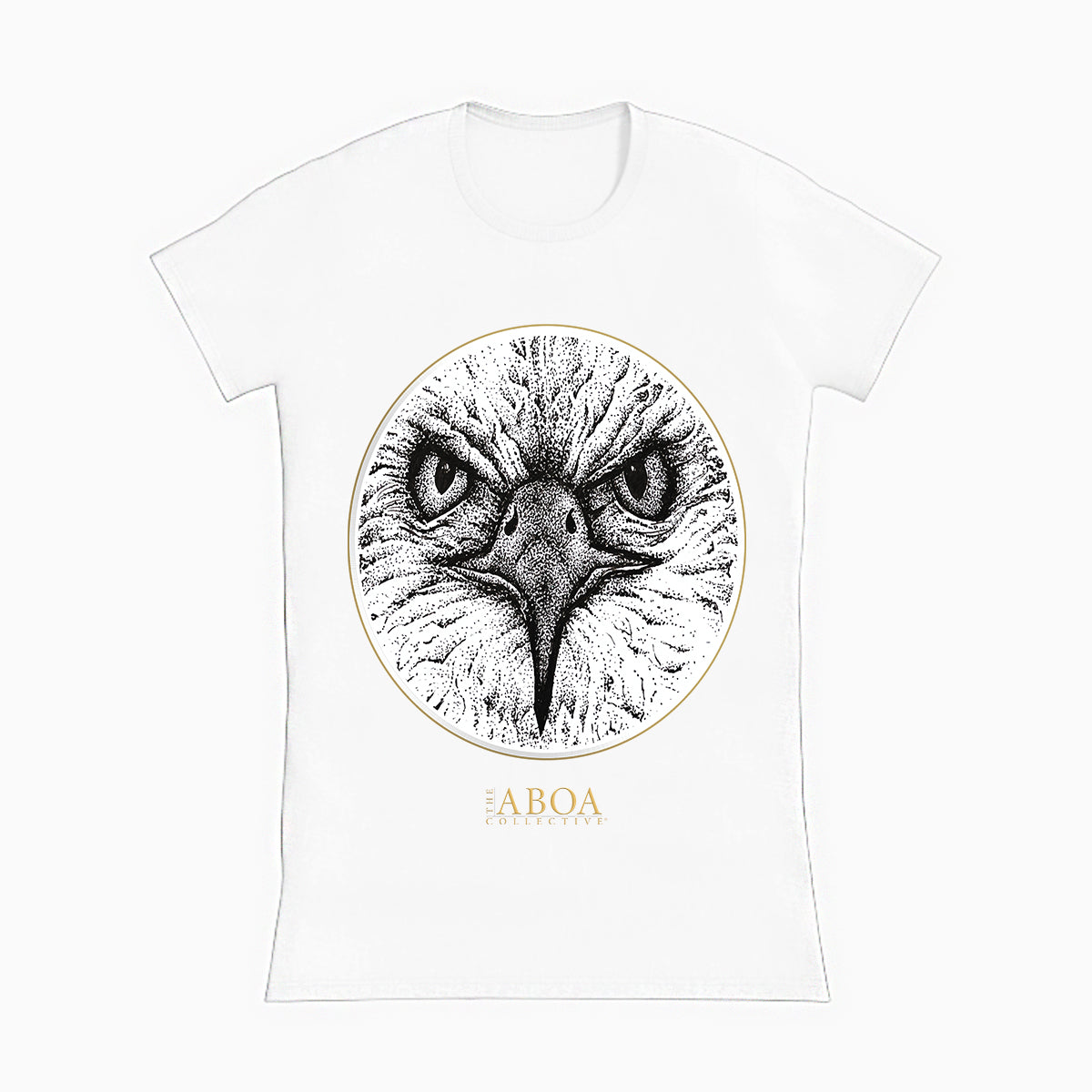 lifestyle apparel, casual clothing, unisex, stippled ink, ink art, pointillism, dot work, animal art, eagle, portrait, birds, birds of prey, stipple ink, women's tee, women's fashion, women's wear