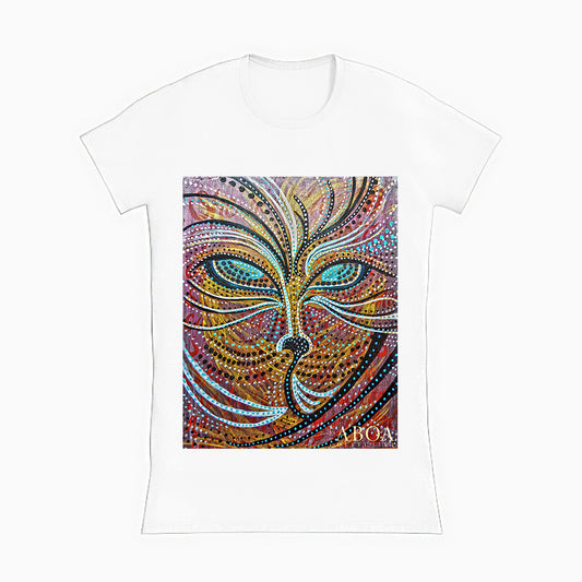lifestyle apparel, casual clothing, unisex, stippled ink, ink art, pointillism, dot work, animal art, fox, portrait, abstract portrait, pointillism. women's t-shirt, tees, women's fashion