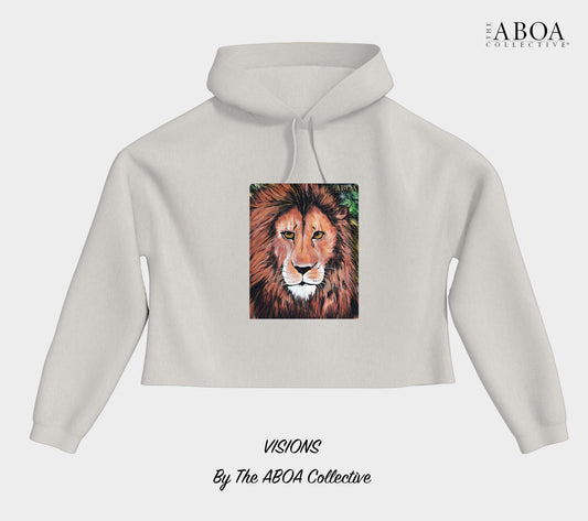 hoodie, hoody, sweatshirt, lion, fashion art, lifestyle apparel, athletic, summer looks, animal lovers, cropped hoody