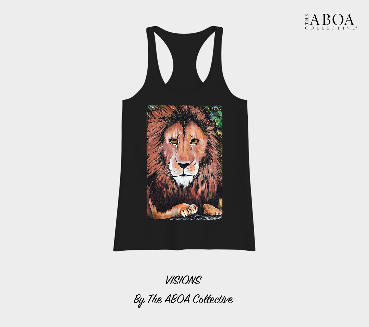 lion, fashion art, lifestyle apparel, athletic, summer looks, animal lovers, tank top, racerback tank