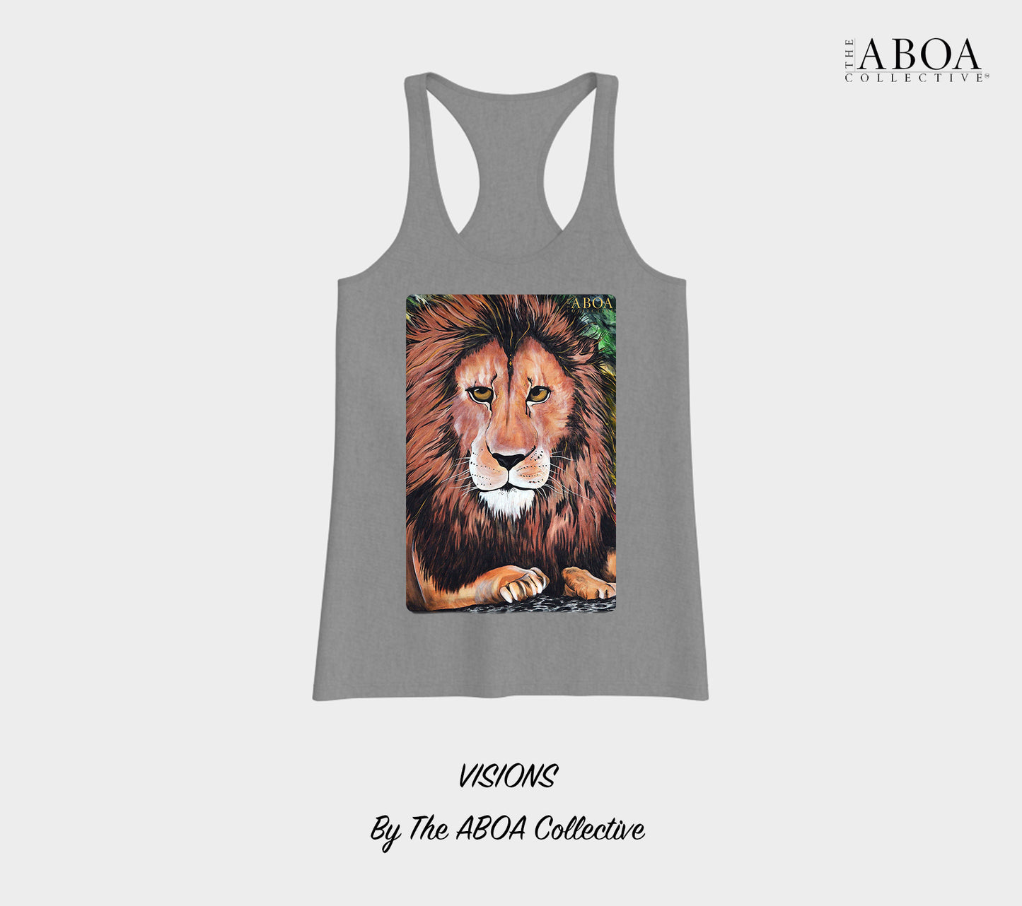 lion, fashion art, lifestyle apparel, athletic, summer looks, animal lovers, tank top, racerback tank