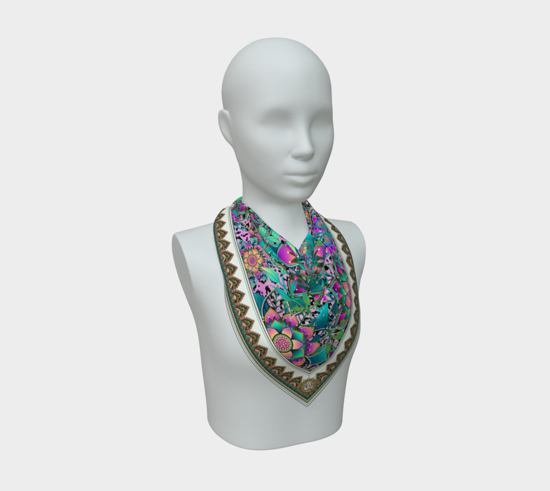 PURPLE TROPICAL SCARF