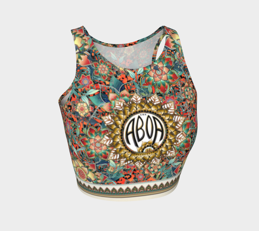 ABOA GOLD ORANGE JAGUAR CROPPED TANK