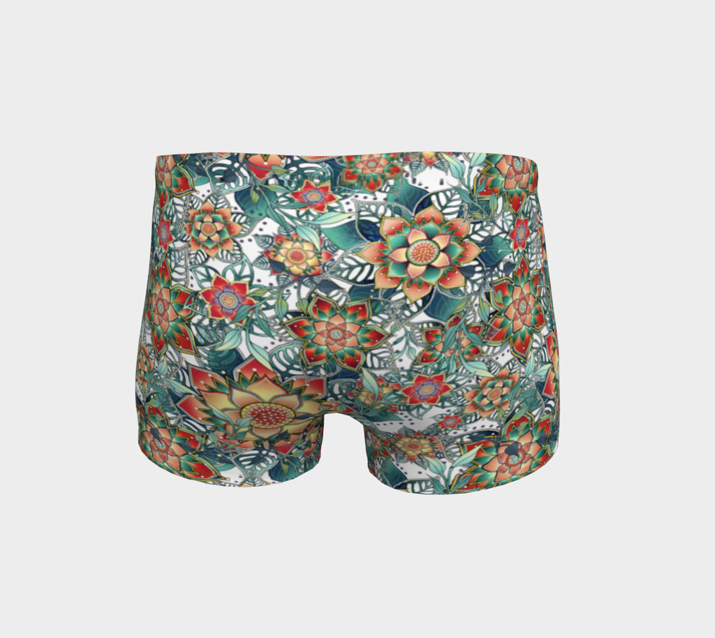 WHITE TROPICAL SHORTS