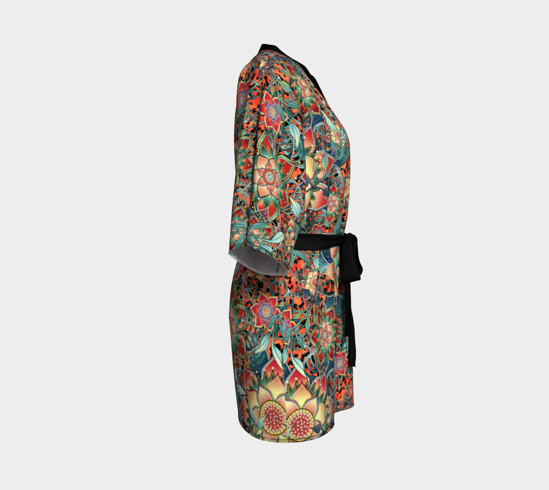 ORANGE TROPICAL JAGUAR KIMONO