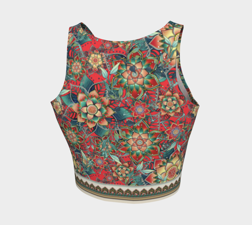 ABOA CROWN CROPPED TANK RED TROPICAL