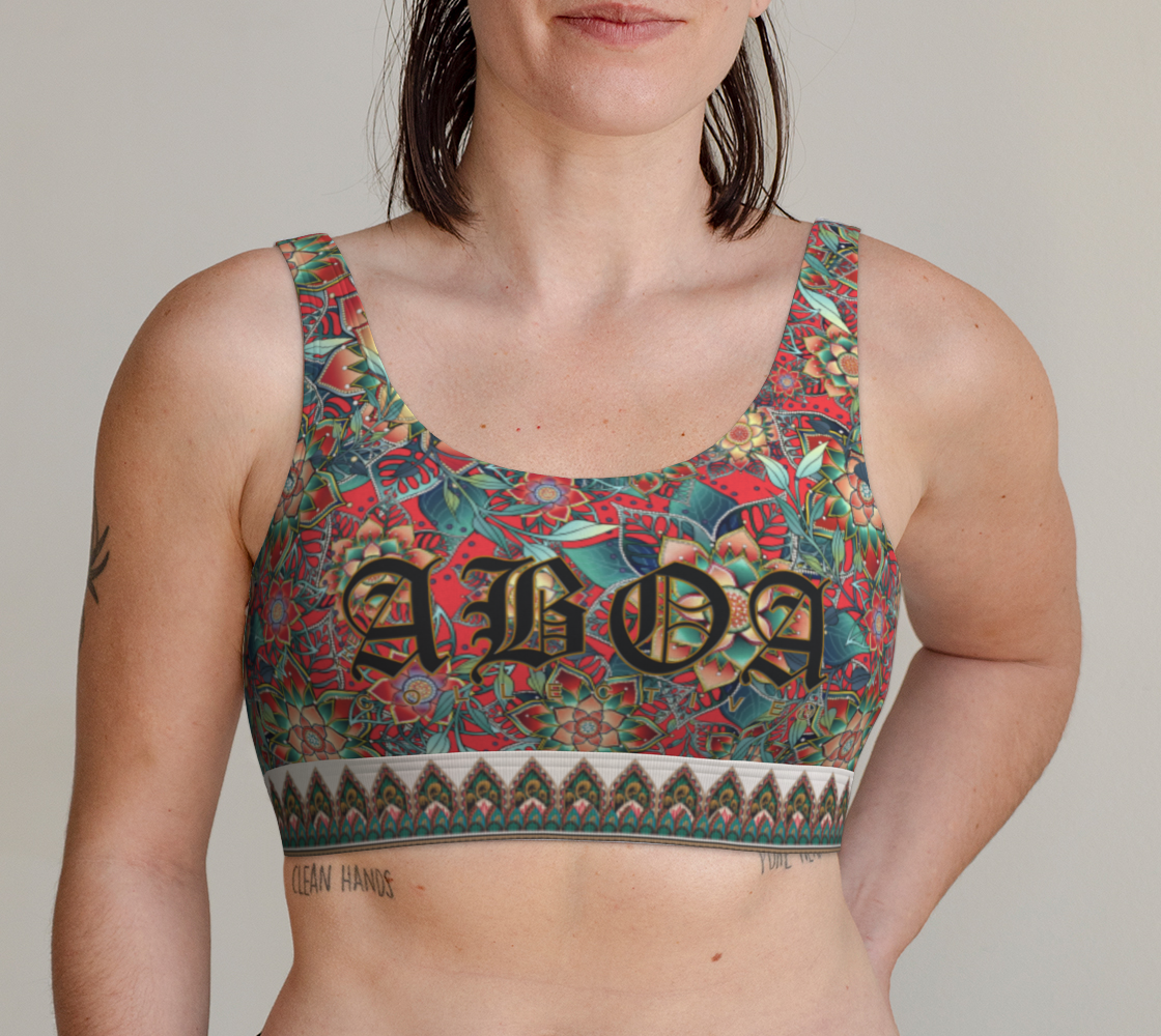 RED TROPICAL BRALETTE