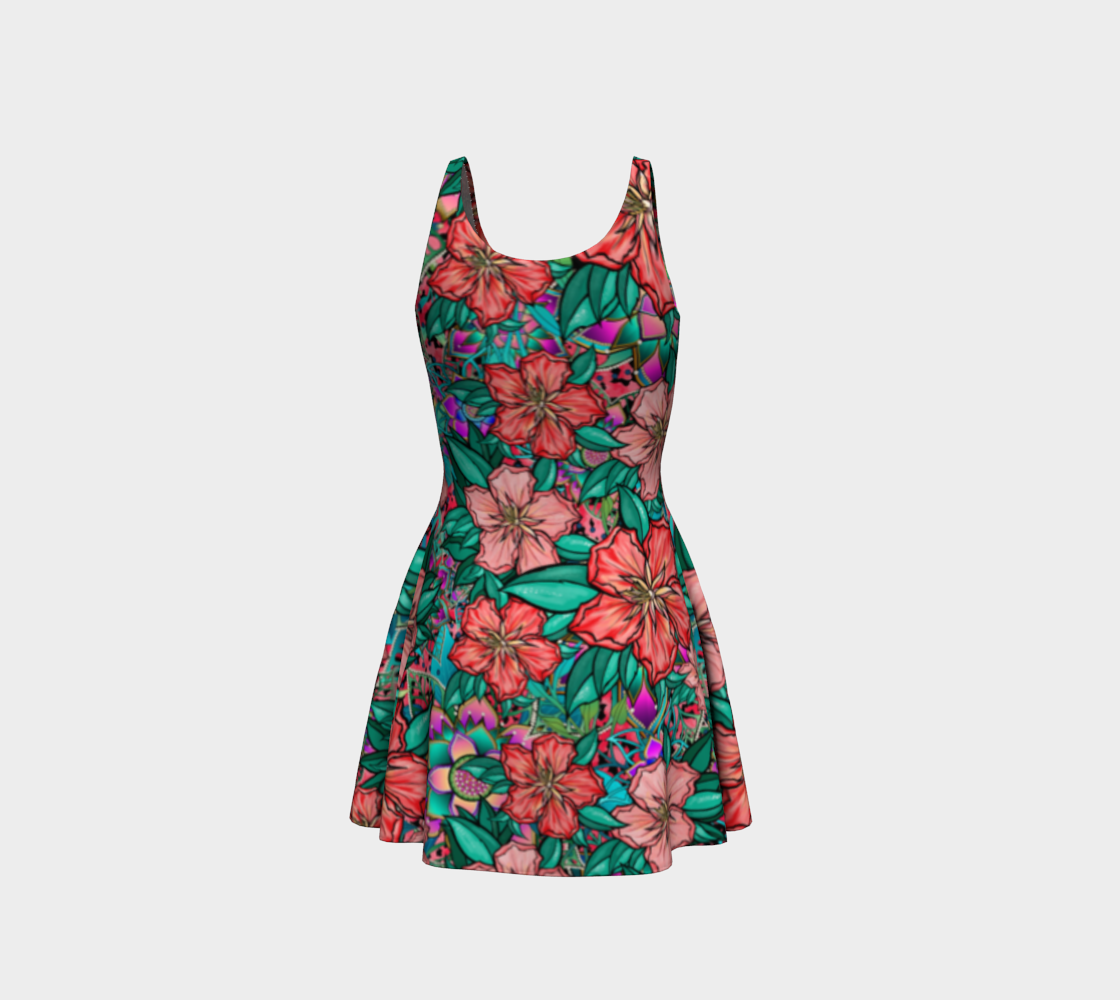HIBISCUS PURPLE FLARE DRESS