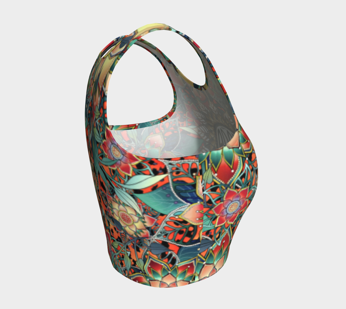 ABOA NOUVEAU ORANGE JAGUAR CROPPED TANK