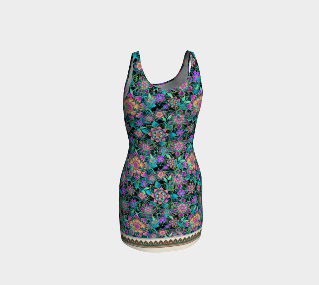 BLACK TROPICAL ORIGINAL BODYCON DRESS