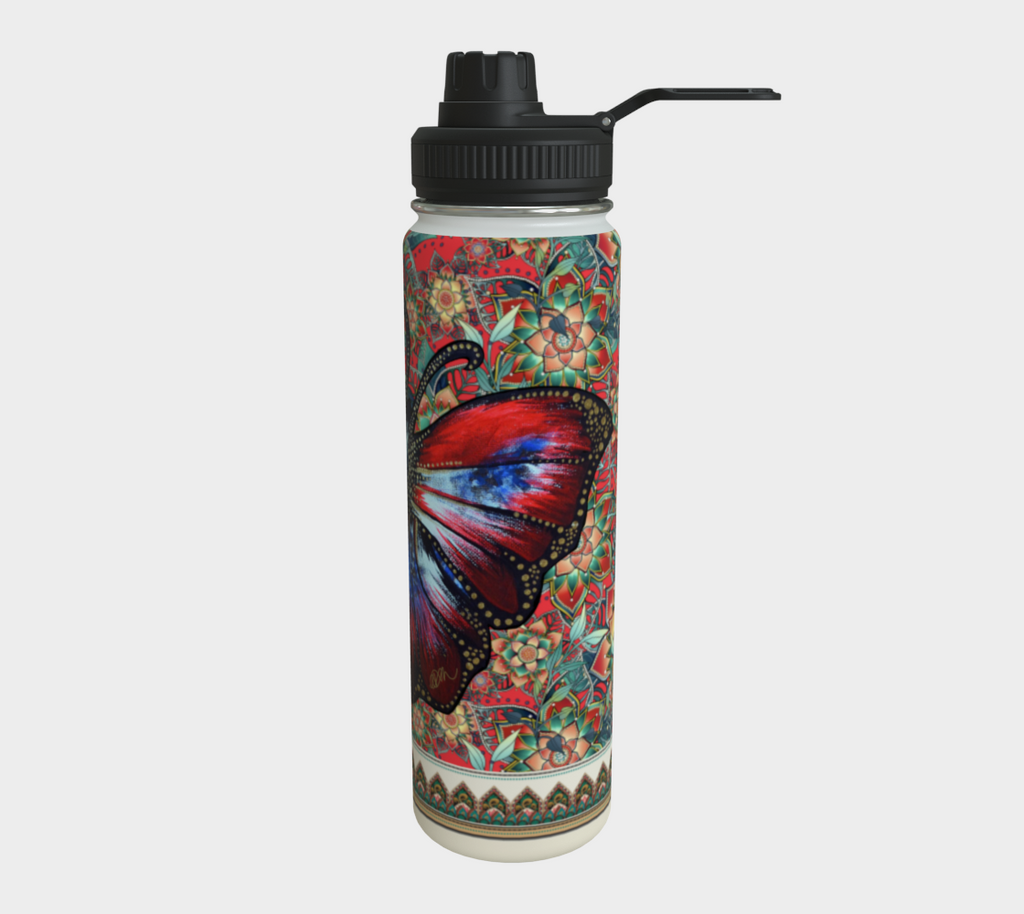 BUTTERFLY FREEDOM TROPICAL WATER BOTTLE