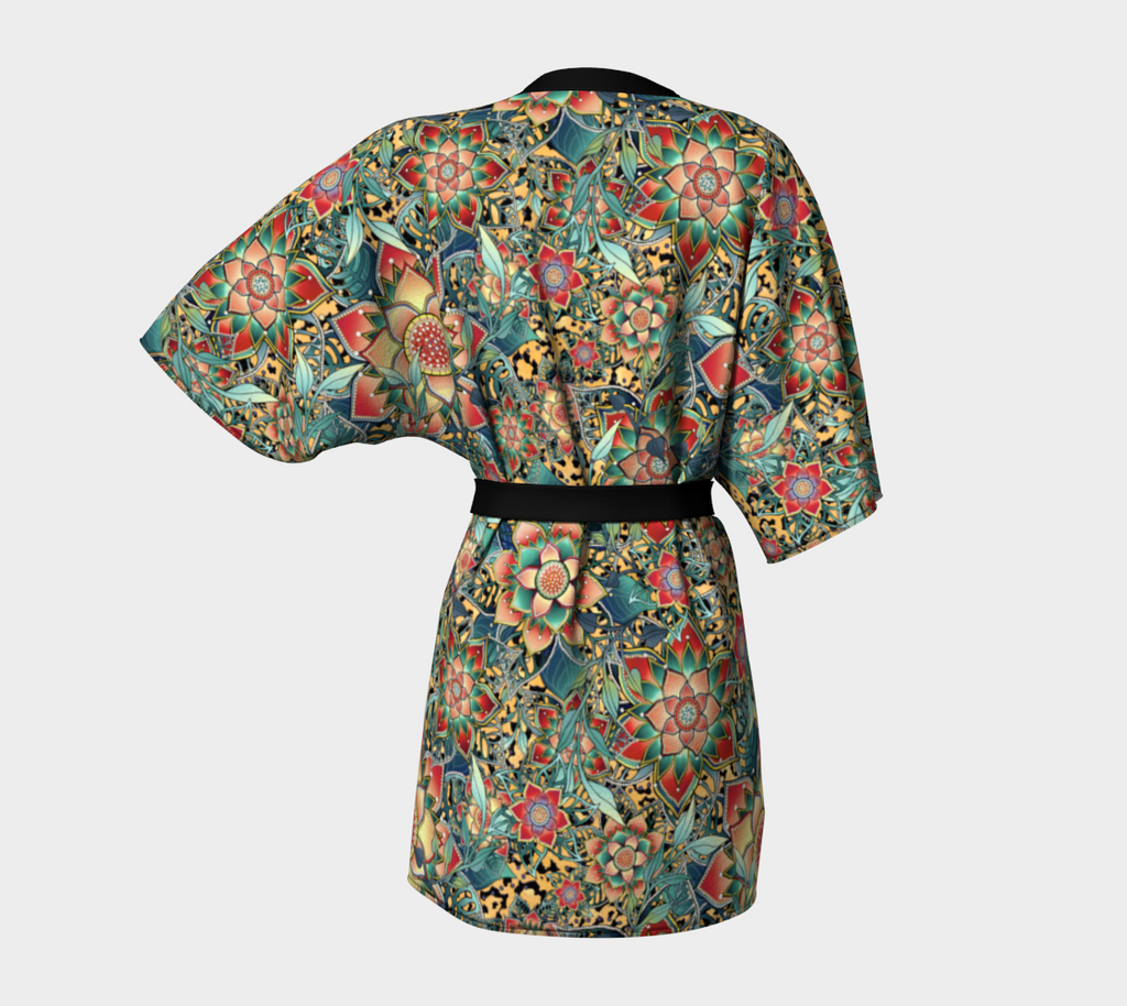 TROPICAL PALE GOLD KIMONO