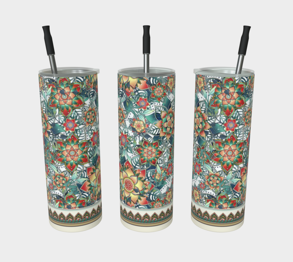 WHITE TROPICAL TUMBLER