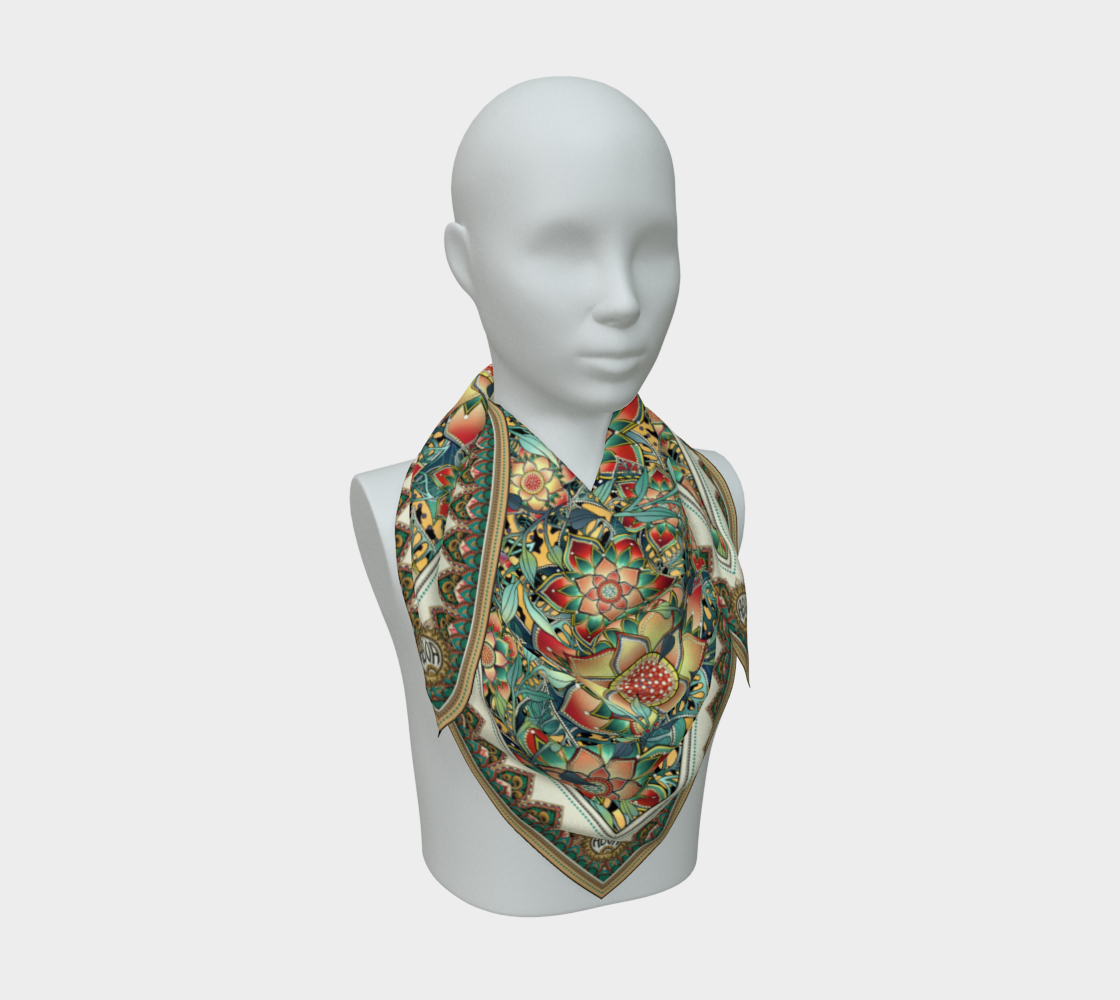 PALE GOLD TROPICAL SCARF