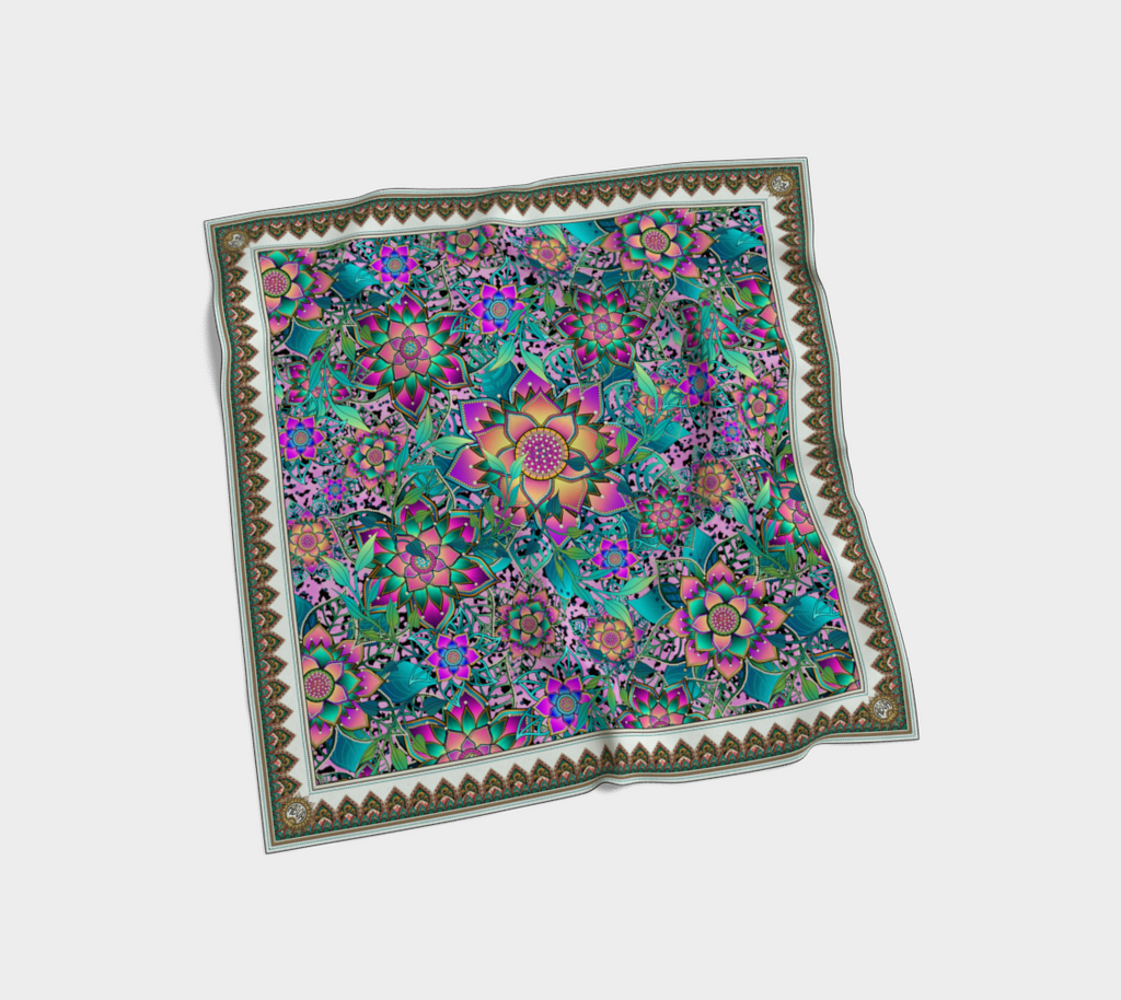 PURPLE TROPICAL SCARF