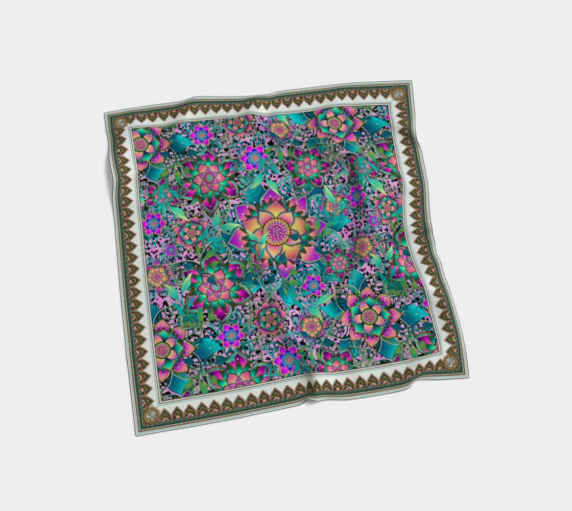 PURPLE TROPICAL SCARF