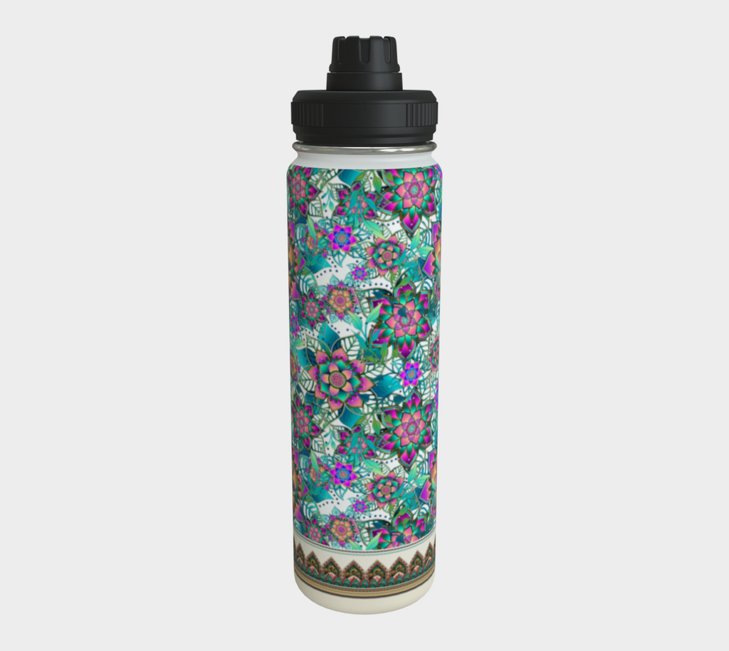 WHITE TROPICAL WATER BOTTLE