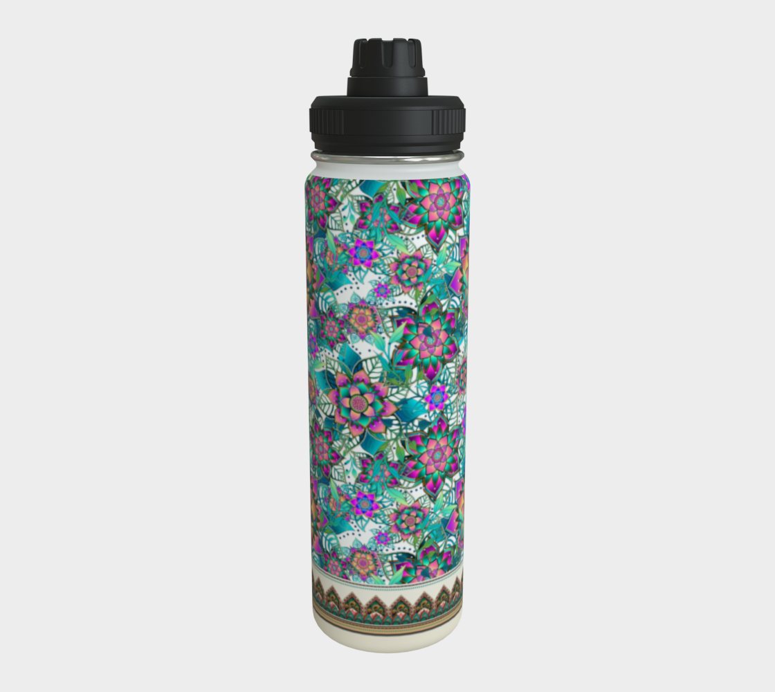 WHITE TROPICAL WATER BOTTLE
