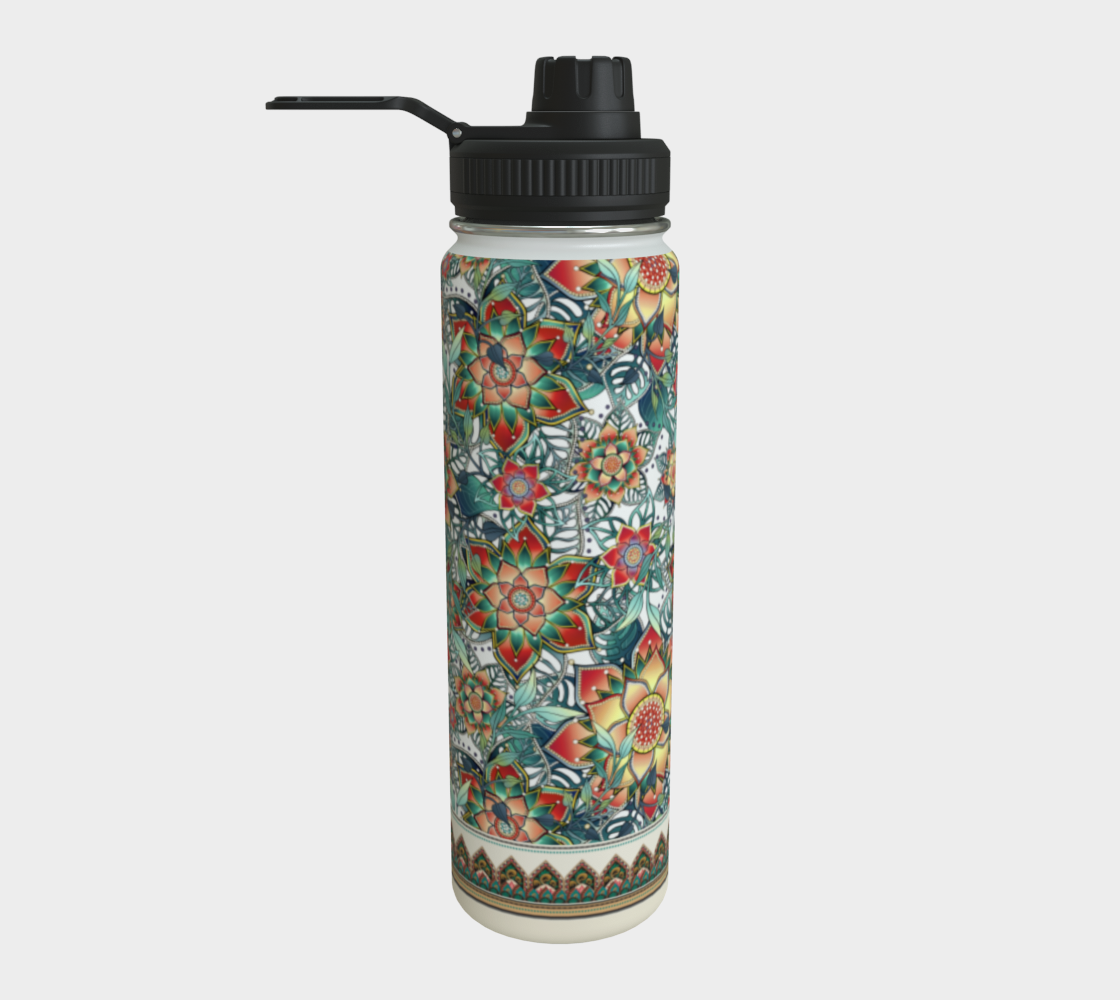 WHITE TROPICAL WATER BOTTLE