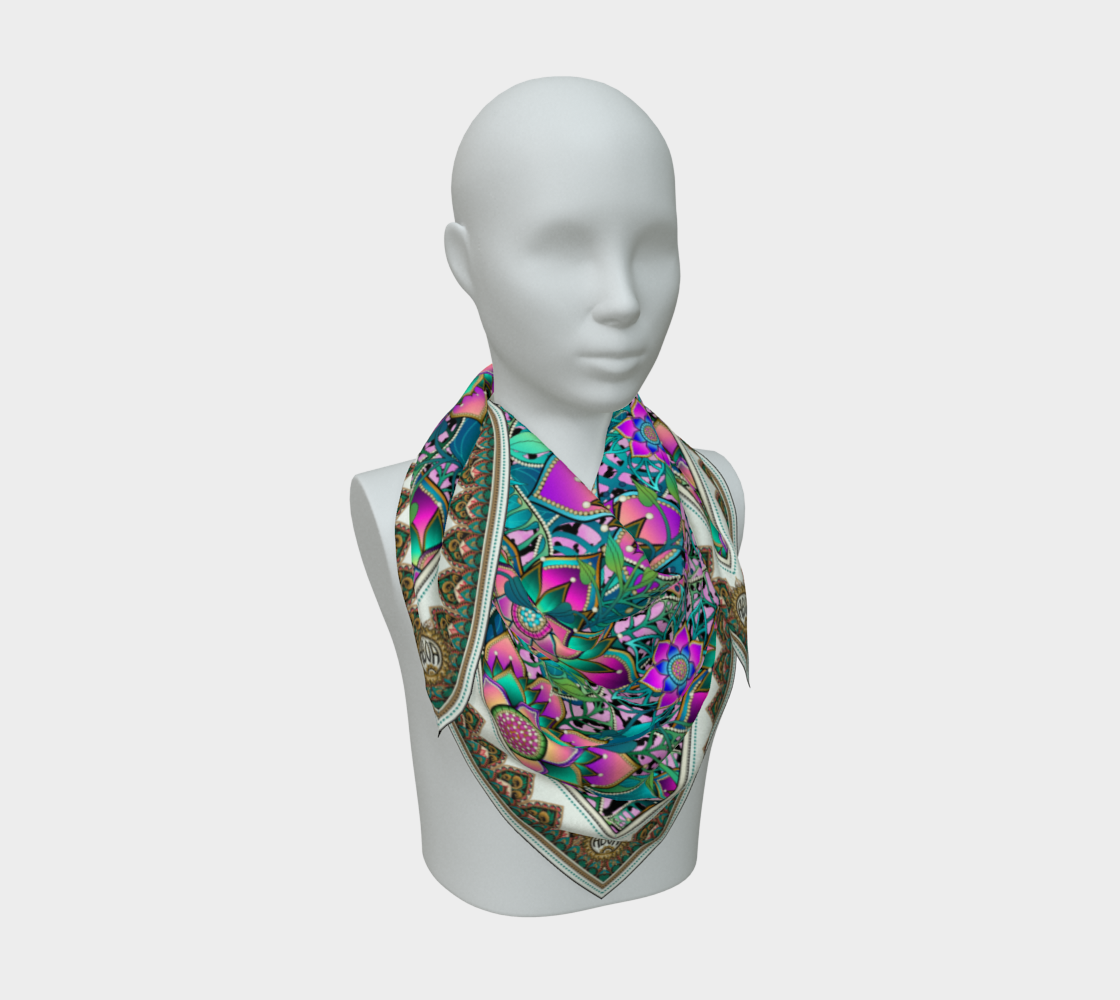 PURPLE TROPICAL SCARF