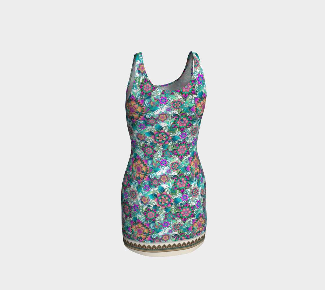 WHITE TROPICAL ORIGINAL BODYCON DRESS