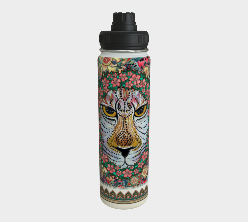 JAGUAR WREATH TROPICAL WATER BOTTLE