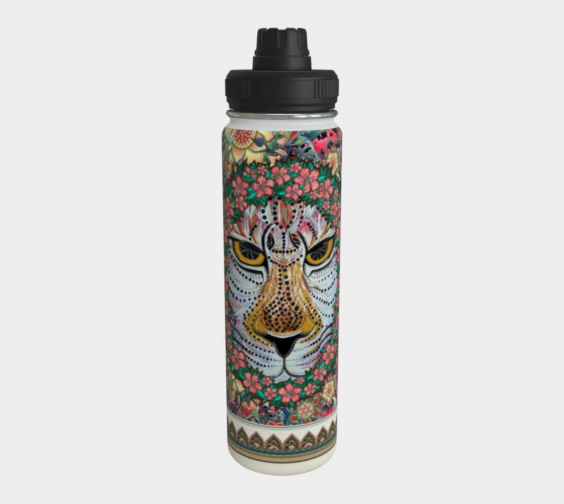 JAGUAR WREATH TROPICAL WATER BOTTLE
