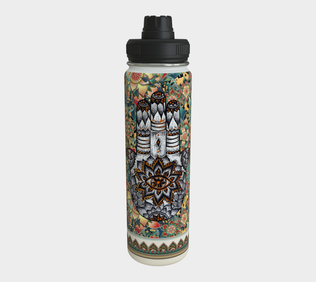 HAMSA PALE GOLD TROPICAL WATER BOTTLE