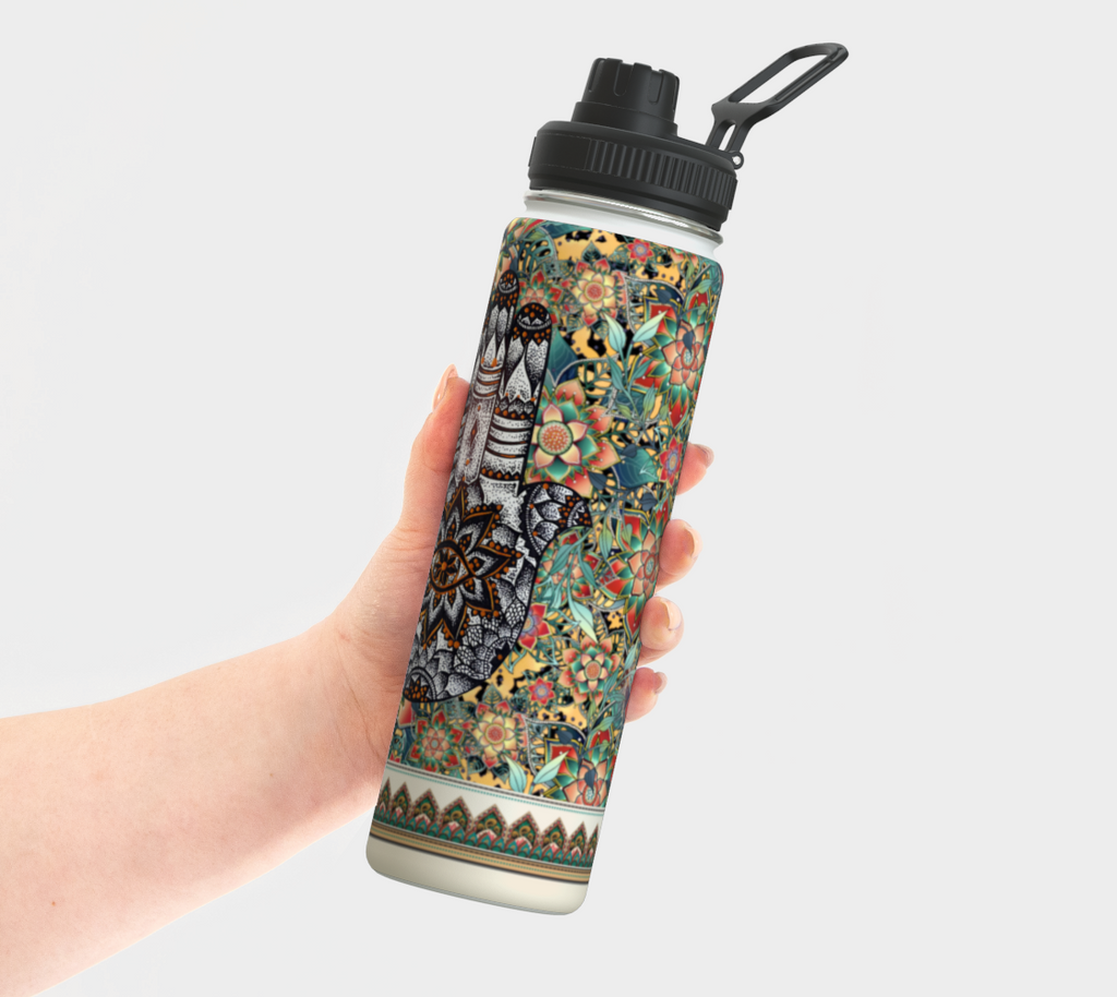 HAMSA PALE GOLD TROPICAL WATER BOTTLE