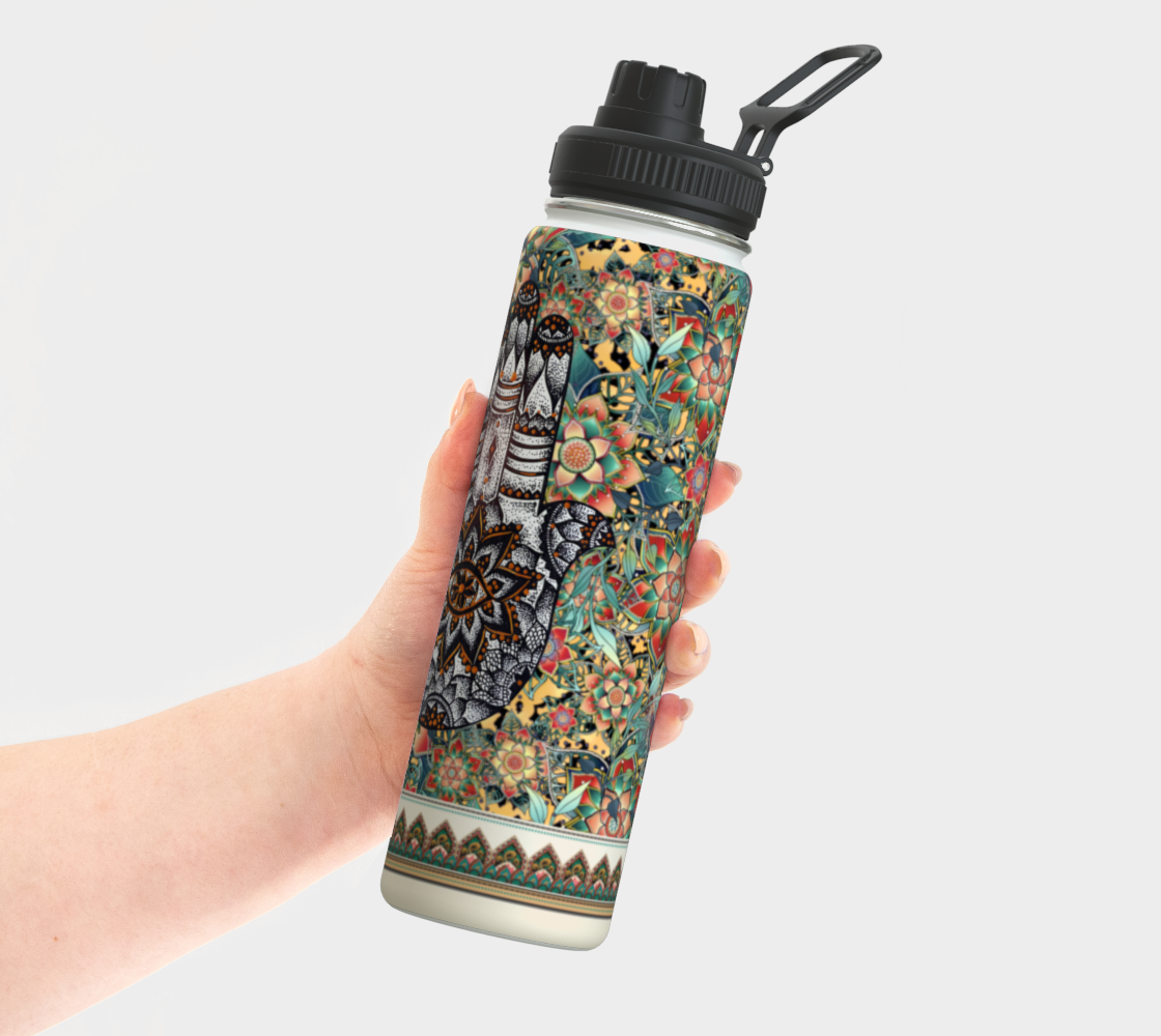 HAMSA PALE GOLD TROPICAL WATER BOTTLE