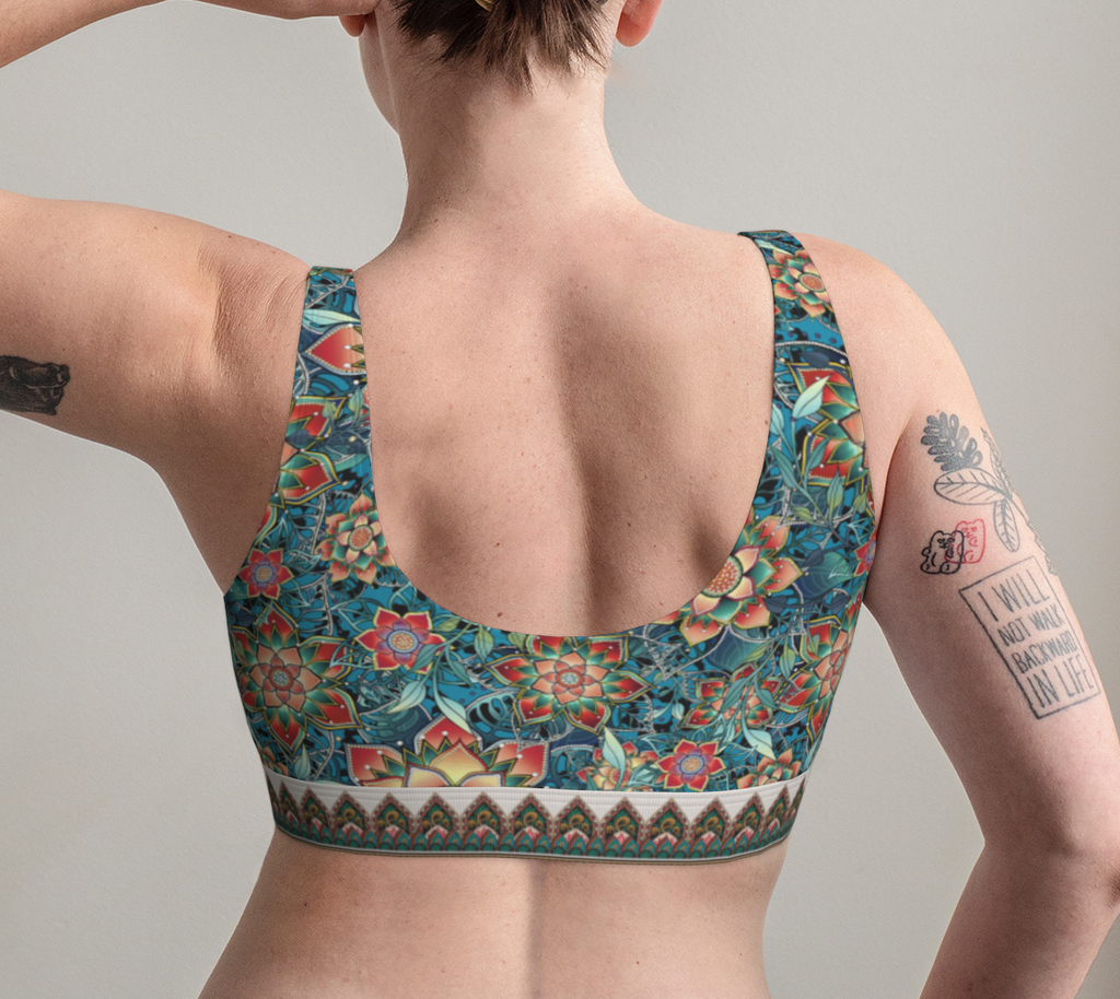 TEAL TROPICAL BRALETTE