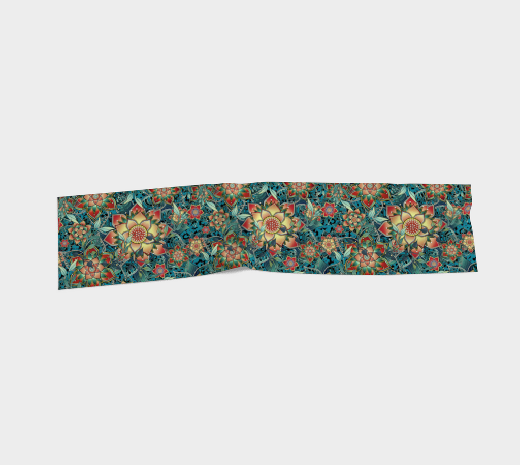 TEAL TROPICAL SCARF