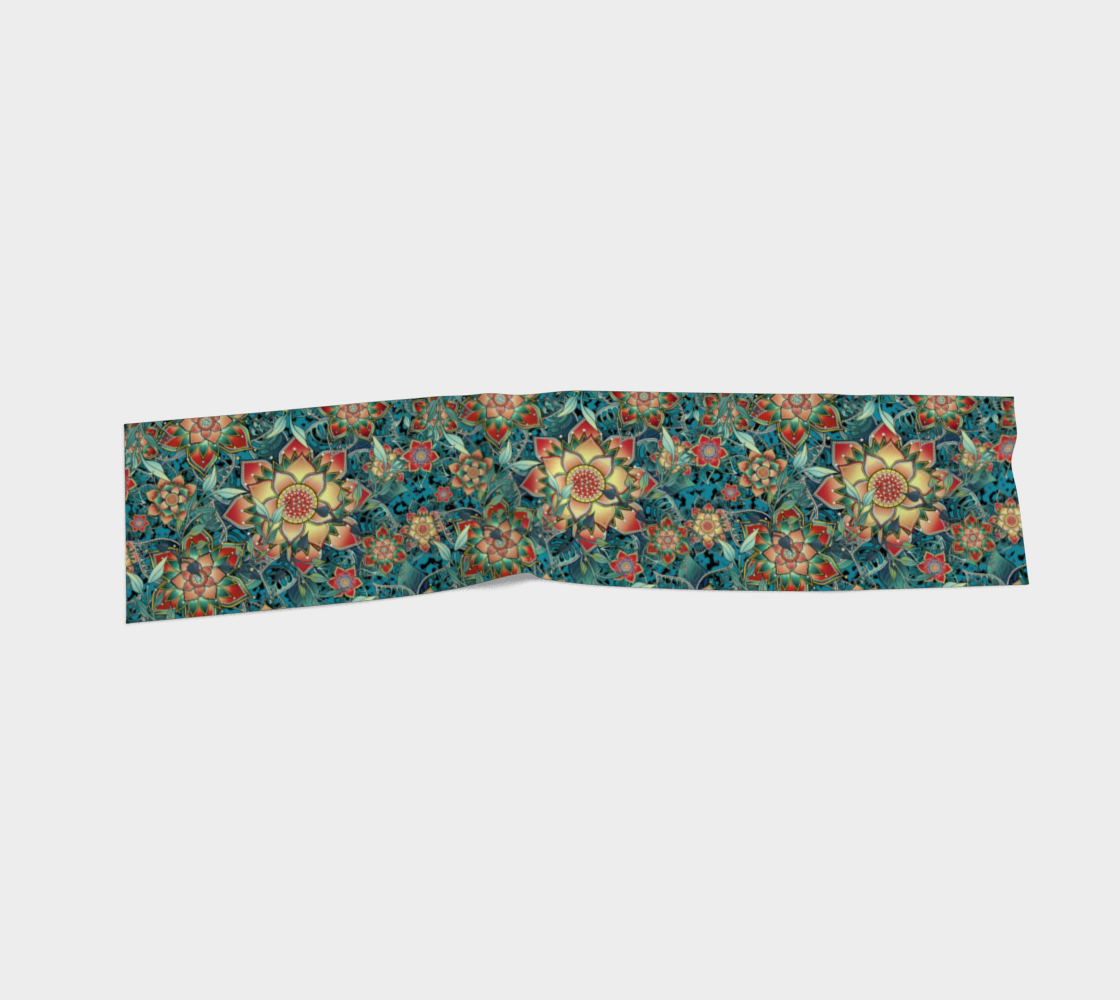 TEAL TROPICAL SCARF