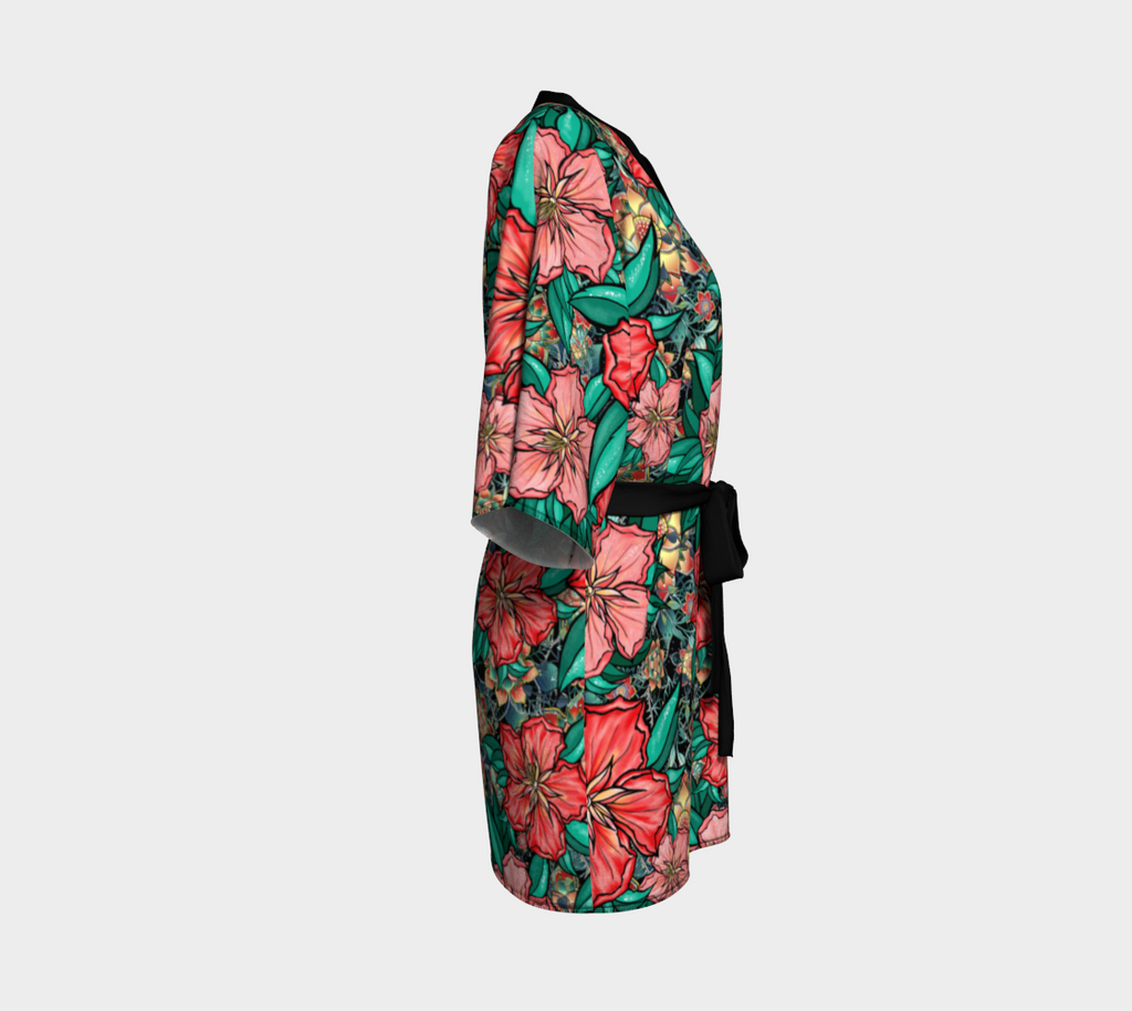 HIBSCUS BLACK KIMONO
