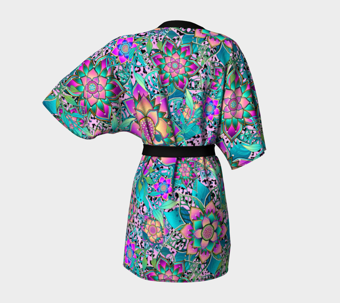 TROPICAL PURPLE KIMONO