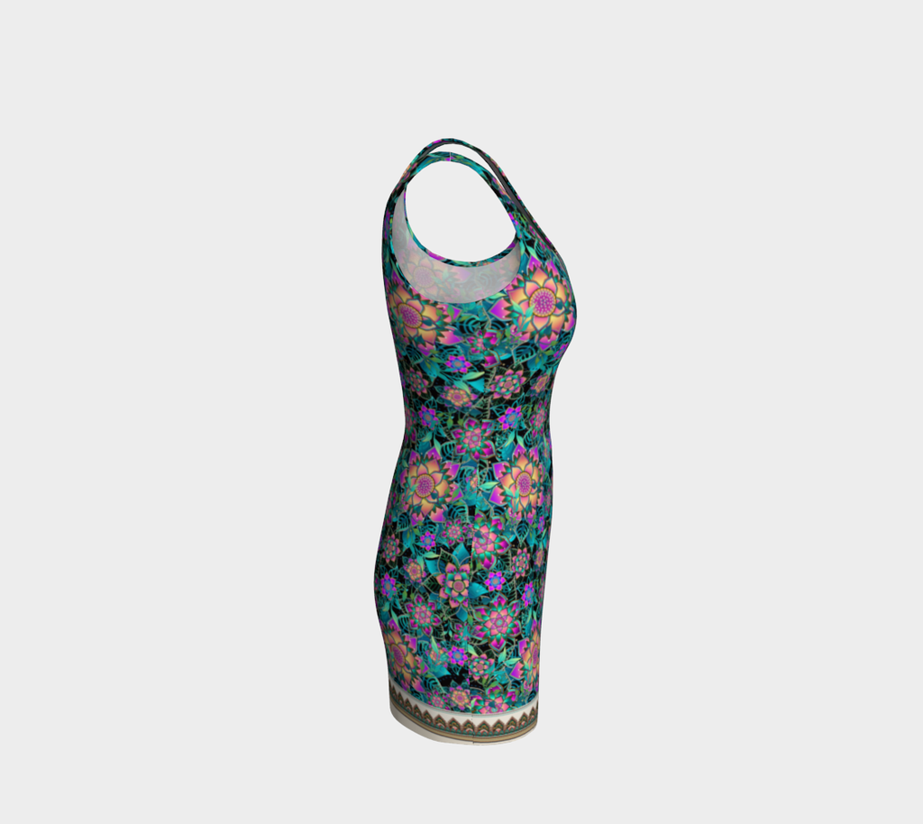 BLACK TROPICAL ORIGINAL BODYCON DRESS