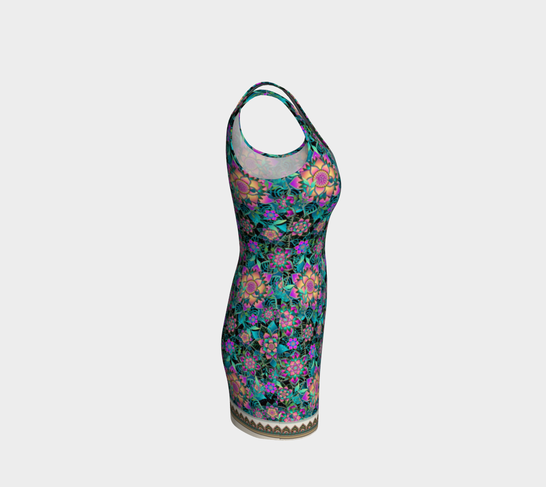 BLACK TROPICAL ORIGINAL BODYCON DRESS