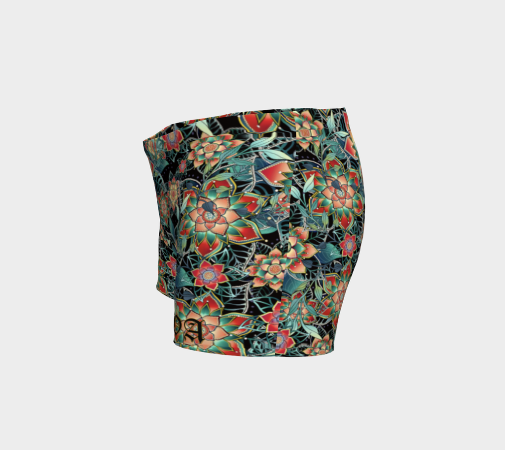 BLACK TROPICAL SHORTS